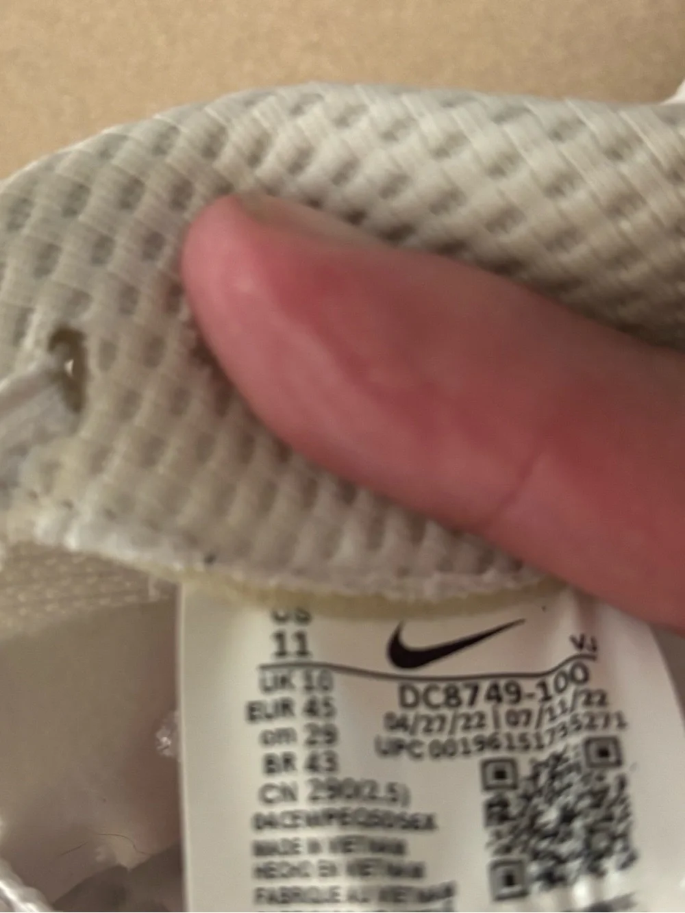 Nike White Track Spikes with Clear Studded Sole